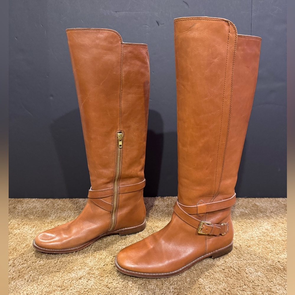 Coach: Elegant Tan Leather Knee-High Boots size 8.5 - Picture 5 of 8